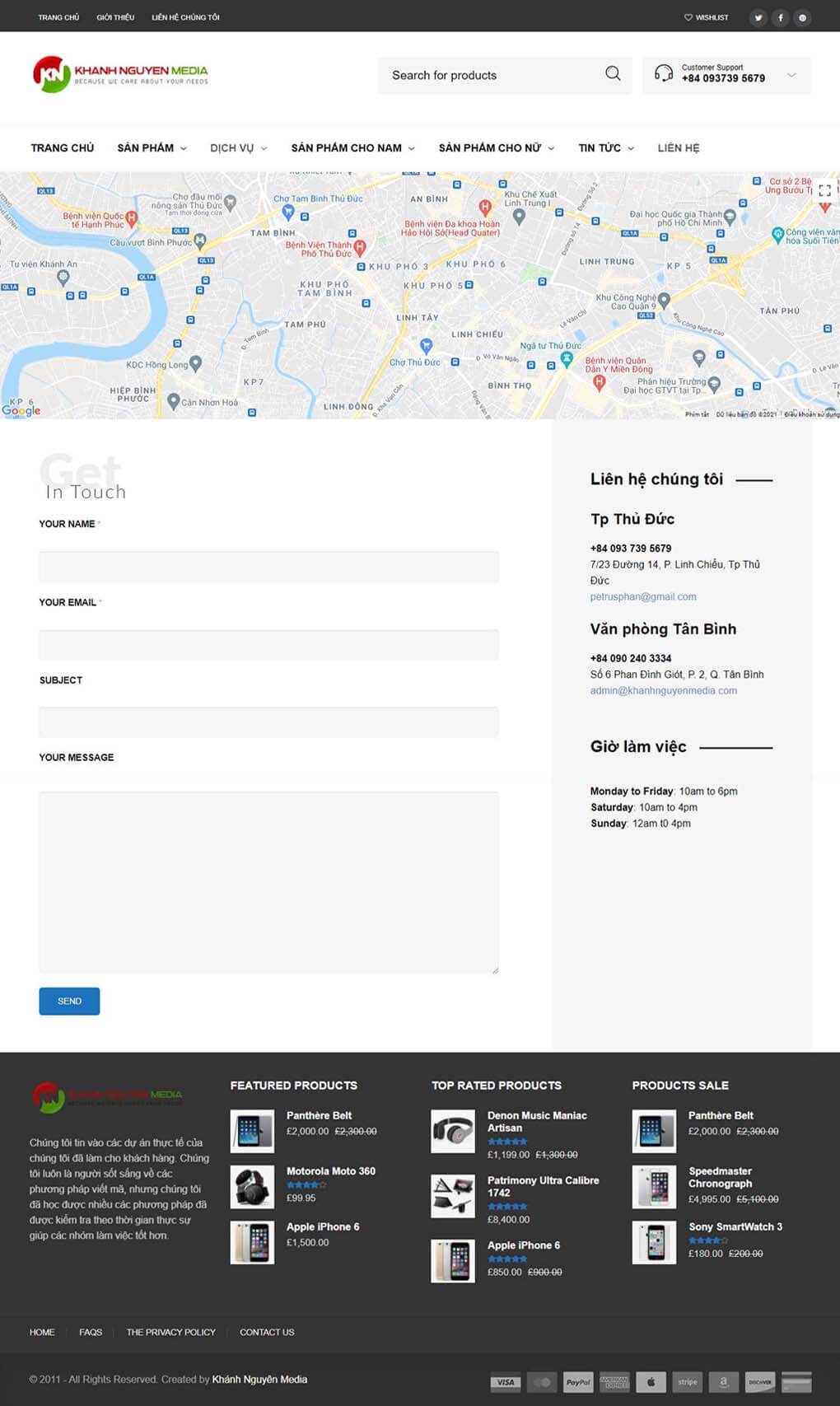 thiet ke web shop dep contact