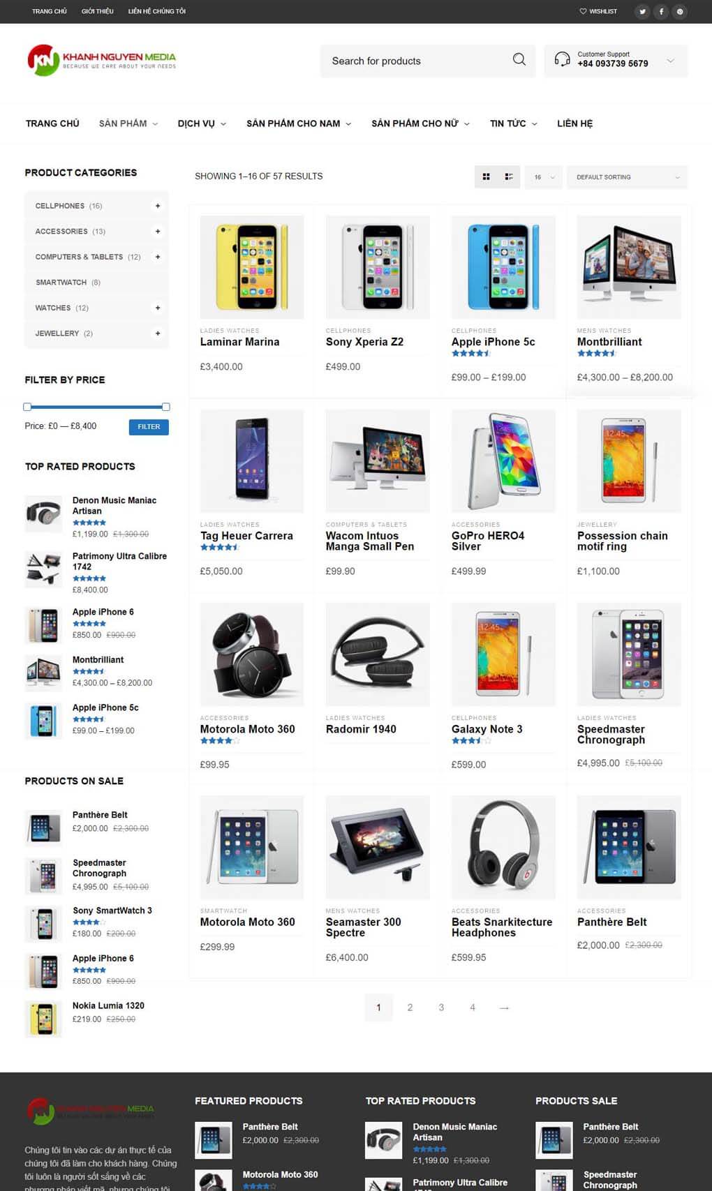 thiet ke web shop dep product