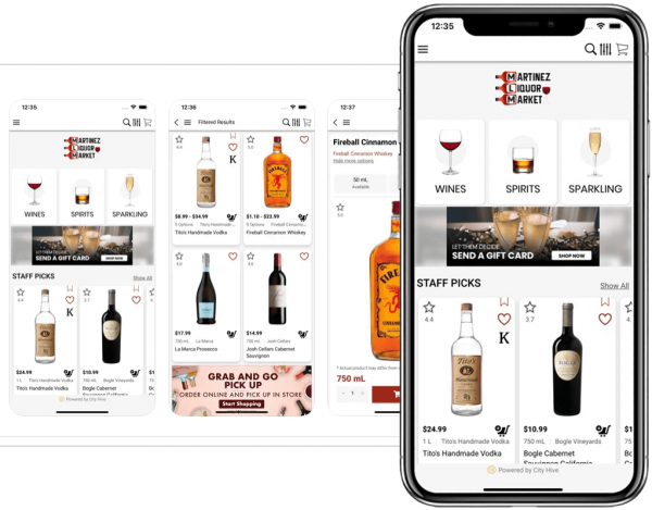 Mobile App đã thực hiện App Martinez Liquor Market